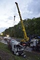 VU Gefahrgut LKW umgestuerzt A 4 Rich Koeln Hoehe AS Gummersbach P482